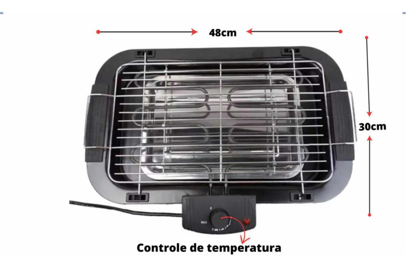 Churrasqueira Elétrica Grill S/fumaça 1.500w Portátil Bivolt