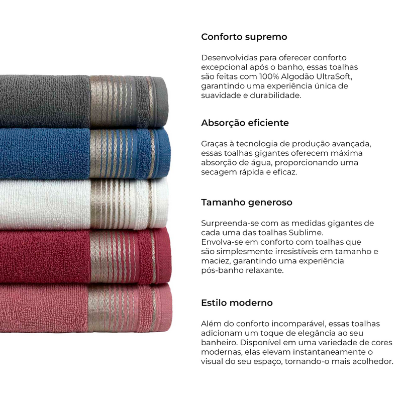 Kit 10 Toalhas Banhão Gigante - Promo de Aniversário Kit 10 Toalhas