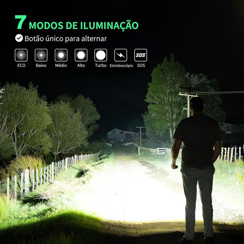 Lanterna Tática Recarregável [SUPER POTENTE]